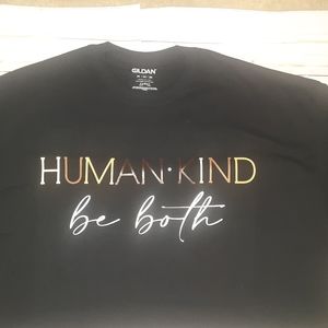 "HUMAN•KIND be both" Custom Unisex Tees